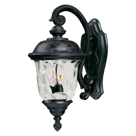 Maxim Two Light Oriental Bronze Water Glass Glass Wall Lantern 40496WGOB